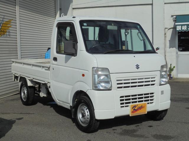 キャリイトラック KCエアコン・パワステ エアコン パワステ オートマ パートタイム4WD 3方開き ETC付 エンジン交換済25,000Km物 プラグ DLI新品 荷台マット(3枚目)