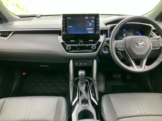 カローラクロス ハイブリッドZ ディスプレイオーディオ10.5インチ/トヨタセーフティセンス/シートヒーター 前席/パノラミックビューモニター/車線逸脱防止支援システム/シート ハーフレザー/電動バックドア 衝突被害軽減システム(4枚目)