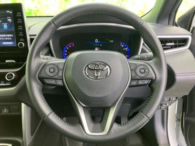 カローラクロス ハイブリッドZ ディスプレイオーディオ10.5インチ/トヨタセーフティセンス/シートヒーター 前席/パノラミックビューモニター/車線逸脱防止支援システム/シート ハーフレザー/電動バックドア 衝突被害軽減システム(12枚目)