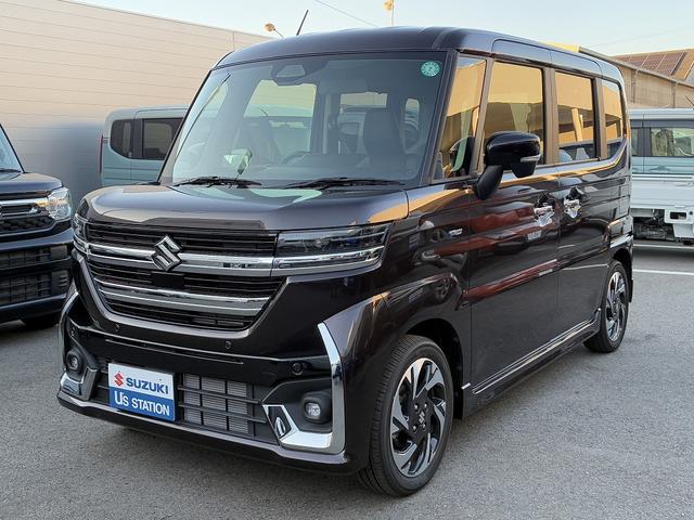 スペーシアカスタム カスタム　ＨＹＢＲＩＤ　ＸＳターボ♪　衝突軽減ブレーキ搭載　後席両側電動スライドドア　電動パーキングブレーキ　オーディオレス（3枚目）