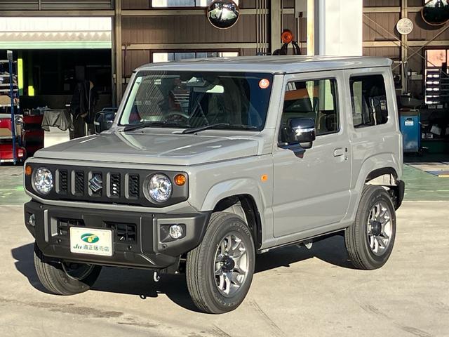 ジムニー XC 届出済未使用車 デュアルセンサーブレーキサポートII パートタイム4WD 高低二段切替式 AT カーテンエアバッグ シートヒーター プッシュスタート クルーズコントロール クリアランスソナー 純正AW(4枚目)