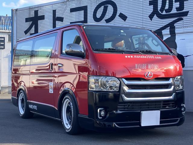 ロングスーパーＧＬ　ワンオフ左ハンドル　公認車両　ガソリン　大阪モーターショー出品車　公認カスタム車ＥＴＣ　バックカメラ　ナビ　ＴＶ　両側スライドドア　電動リアゲート　キーレスエントリー　電動格納ミラー　後席モニター(3枚目)