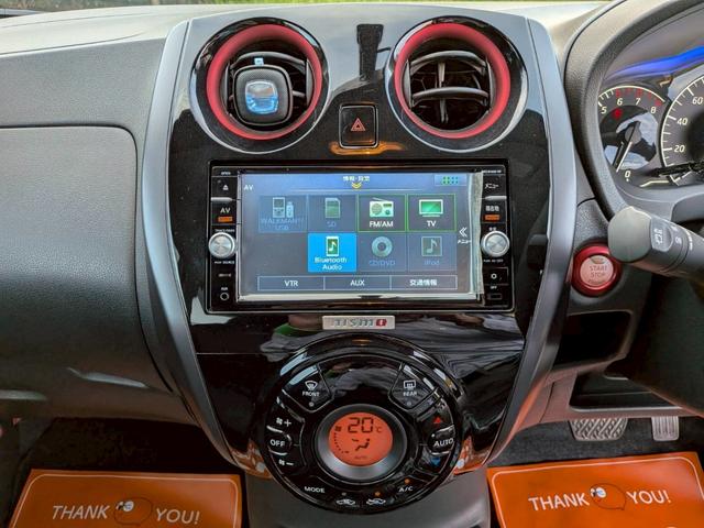 ノート ニスモ NISMO専用エアロ/16インチAW/シート プッシュスタート/インテリキー オートエアコン LEDヘッドライト オートライト 純正ナビ Bluetooth CD/DVD再生 フルセグTV(21枚目)