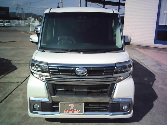 タント カスタムＲＳ　トップエディションＳＡＩＩＩ　衝突被害軽減ブレーキシステム　両側電動スライドドア　ナビ　ＴＶ　バックカメラ　シートカバー取り付け　（車体色　パールホワイト）（3枚目）