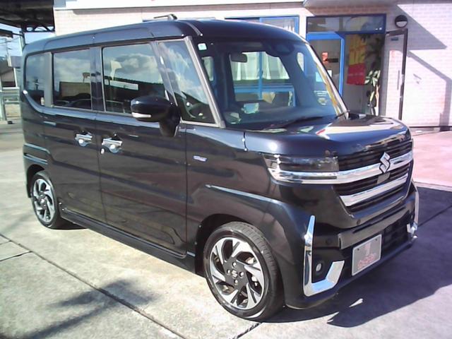 スペーシアカスタム ハイブリッドＸＳターボ　衝突被害軽減ブレーキシステム　両側電動スライドドア　ナビ　ＴＶ　バックカメラ　ＬＥＤヘッドライト　両席シートヒーター（4枚目）