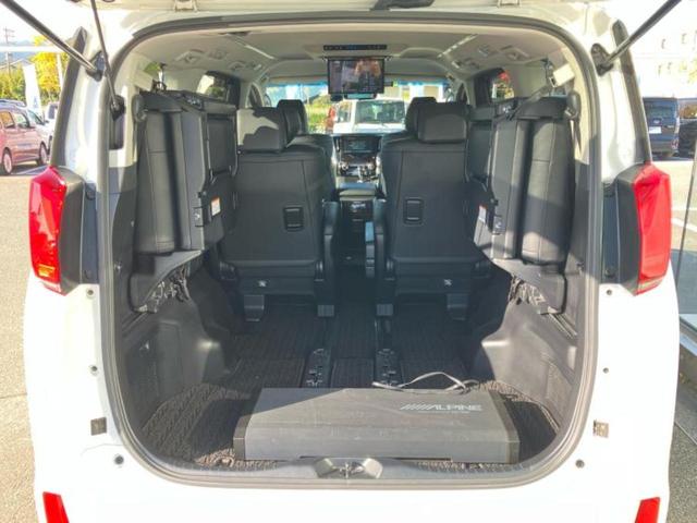 アルファード Ｓ　Ｃパッケージ　新品タイヤ／純正エアロ／保証書／社外　１０インチ　ＳＤナビ／フリップダウンモニター　社外　１２．８インチ／両側電動スライドドア／シート　合皮／電動バックドア／ヘッドランプ　ＬＥＤ／ＥＴＣ　フルエアロ（21枚目）