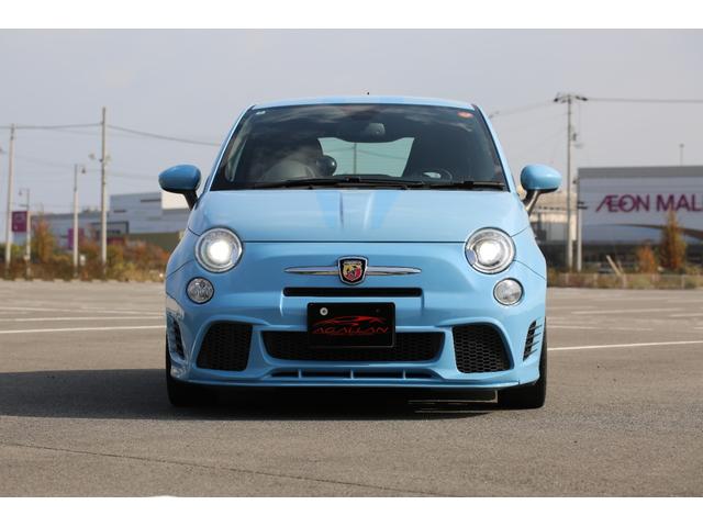 アバルト500 ベースグレード 社外フロントエアロ 社外シフトノブ ローダウン バブリング バックカメラ 5MT 純正アルミホイール レコードモンツァマフラー(7枚目)