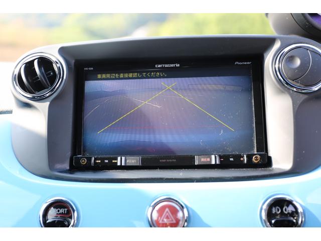 アバルト500 ベースグレード 社外フロントエアロ 社外シフトノブ ローダウン バブリング バックカメラ 5MT 純正アルミホイール レコードモンツァマフラー(38枚目)