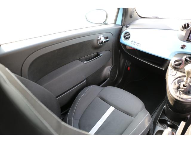 アバルト500 ベースグレード 社外フロントエアロ 社外シフトノブ ローダウン バブリング バックカメラ 5MT 純正アルミホイール レコードモンツァマフラー(47枚目)