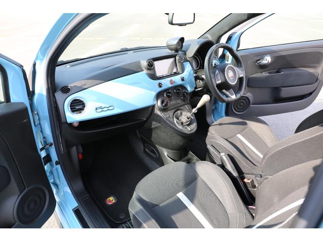 アバルト500 ベースグレード 社外フロントエアロ 社外シフトノブ ローダウン バブリング バックカメラ 5MT 純正アルミホイール レコードモンツァマフラー(51枚目)