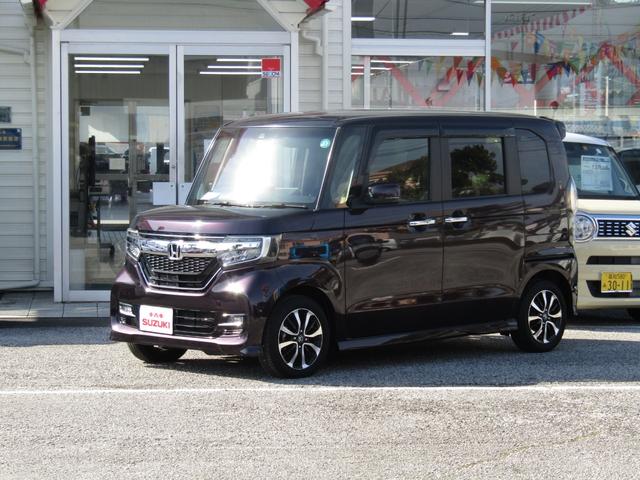 Ｎ－ＢＯＸカスタム Ｇ・Ｌホンダセンシング　衝突被害軽減ブレーキ　バックカメラ　クルーズコントロール　メモリーナビ　フルセグＴＶ　ＤＶＤ再生　ＣＤ　ＥＴＣ　スマートキー　ベンチシート　アルミホイール　両側スライド・片側電動スライドドア（4枚目）