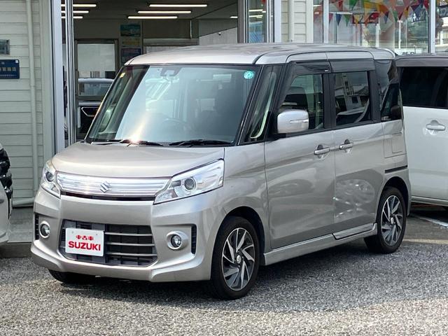 スペーシアカスタム TS レーダーブレーキサポート スマートフォン連携ナビゲーション装着車 両側パワースライドドア ETC バックモニター プッシュスタート スマートキー ディスチャージヘッドライト(2枚目)