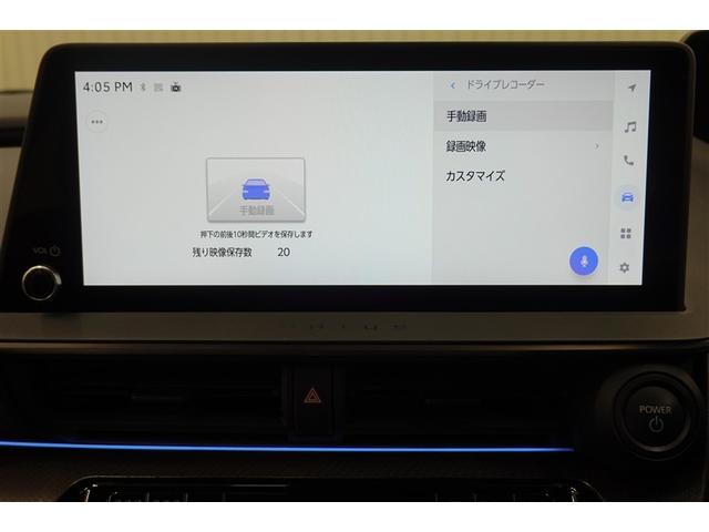 ドライブレコーダーは車載カメラを前後を内蔵メモリに保存。映像はディスプレイオーディオで確認できます。