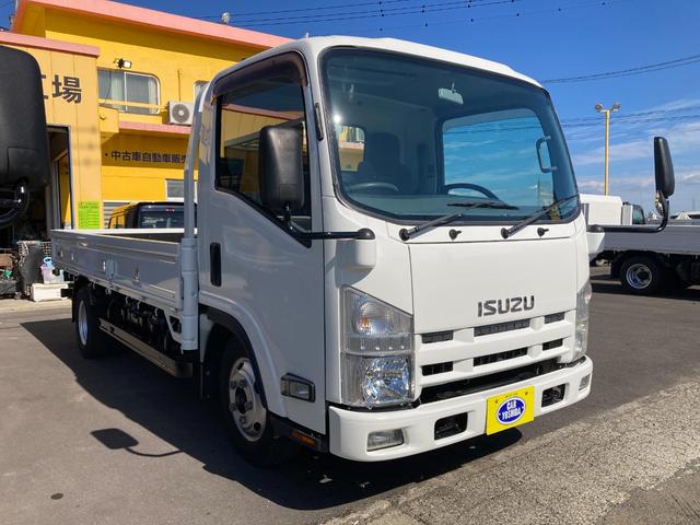 エルフトラック 2t ロング 低床 荷台鉄板張り 5速マニュアル セイコーラック ロープ穴4対 坂道発進補助 ETC(3枚目)