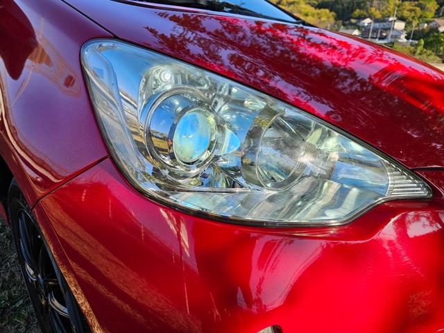 アクア G 社外15インチアルミホイール 社外メモリーナビ フルLED化 フルセグTV Bluetooth CD/DVD スマートキー プッシュスタート オートエアコン オートライト(32枚目)