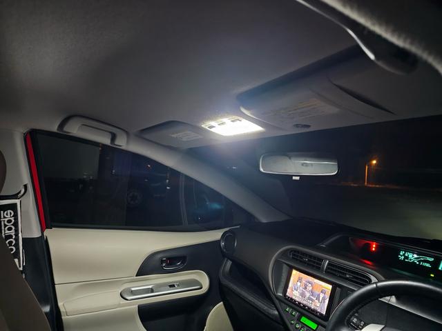 アクア G 社外15インチアルミホイール 社外メモリーナビ フルLED化 フルセグTV Bluetooth CD/DVD スマートキー プッシュスタート オートエアコン オートライト(73枚目)