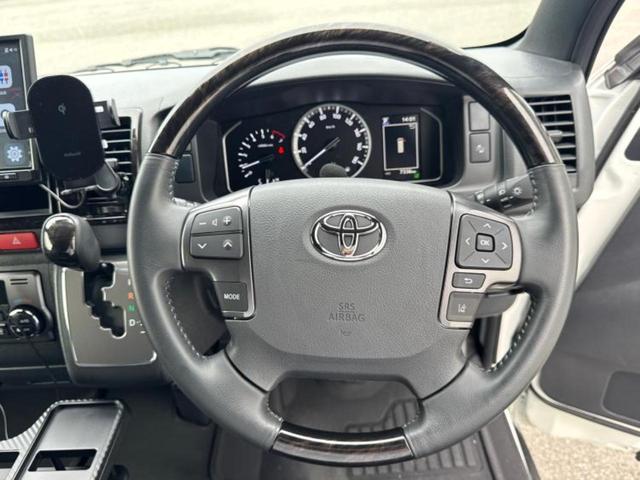 ハイエースバン ロングスーパーGLダークプライム2 保証書/衝突安全装置/両側電動スライドドア/車線逸脱防止支援システム/シート ハーフレザー/ETC/EBD付ABS/横滑り防止装置/エアバッグ 運転席/エアバッグ 助手席/MTモード付き ワンオーナー(13枚目)