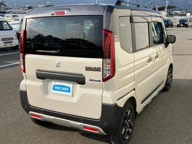 スペーシアギア ハイブリッドＸＺターボ　新品タイヤ／保証書／純正　９インチ　ナビ／セーフティサポート（スズキ）／両側電動スライドドア／シートヒーター　前席／全方位モニター／車線逸脱防止支援システム／パーキングアシスト　バックガイド　ターボ（3枚目）