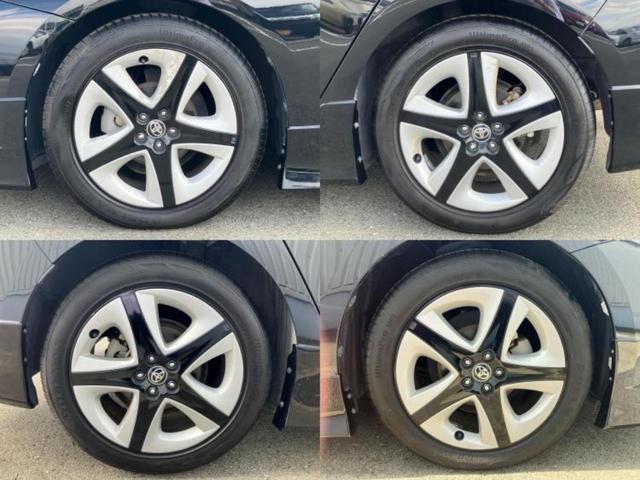 プリウス Sツーリングセレクション 新品タイヤ/純正 9インチ SDナビ/シートヒーター/シート 合皮/ヘッドランプ LED/ETC/EBD付ABS/横滑り防止装置/アイドリングストップ/フルセグTV/エアバッグ 運転席 記録簿(50枚目)