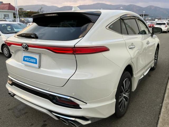 ハリアー Gレザーパッケージ 新品タイヤ/モデリスタエアロ/純正 SDナビ/デジタルインナーミラー/トヨタセーフティセンス/シートヒーター 前席/車線逸脱防止支援システム/シート 合皮/電動バックドア 衝突被害軽減システム ETC(3枚目)