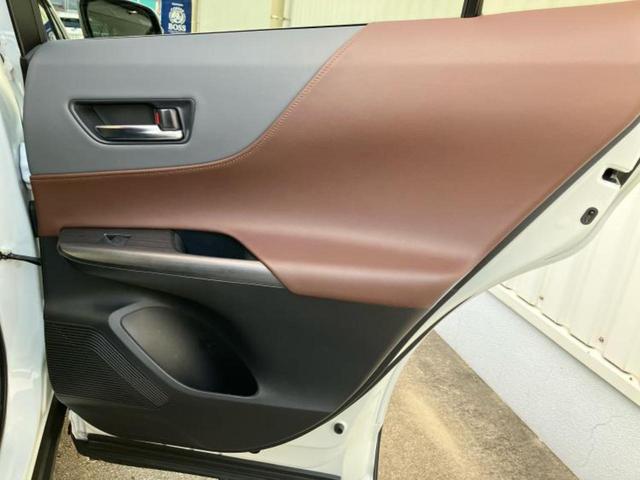 ハリアー Gレザーパッケージ 新品タイヤ/モデリスタエアロ/純正 SDナビ/デジタルインナーミラー/トヨタセーフティセンス/シートヒーター 前席/車線逸脱防止支援システム/シート 合皮/電動バックドア 衝突被害軽減システム ETC(21枚目)