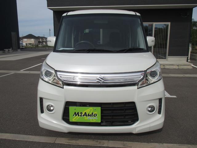 スペーシアカスタム TS アイドリングストップ・ナビTV・両側パワースライドドア プッシュスタート スマートキー ETC オートエアコン(パールホワイト)(2枚目)