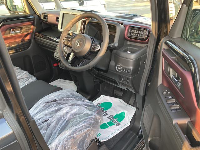 スペーシアカスタム ハイブリッドXS 届出済未使用車 衝突被害軽減ブレーキ スマートキー オートエアコン パワステ アイドリングストップ 電動格納ドアミラー シートヒーター 電動パーキング 両側電動スライドドア 軽自動車 660cc(7枚目)