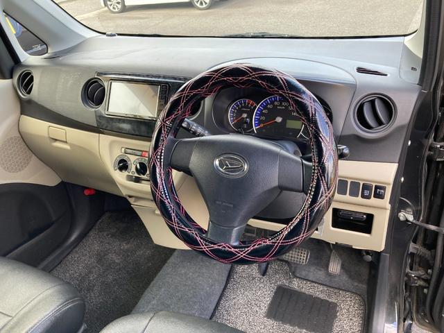 タントエグゼ L キーレス ETC 社外ナビ テレビ CD 電動格納ミラー 社外エアロ 革調シートカバー アイドリングストップ ローダウン(17枚目)