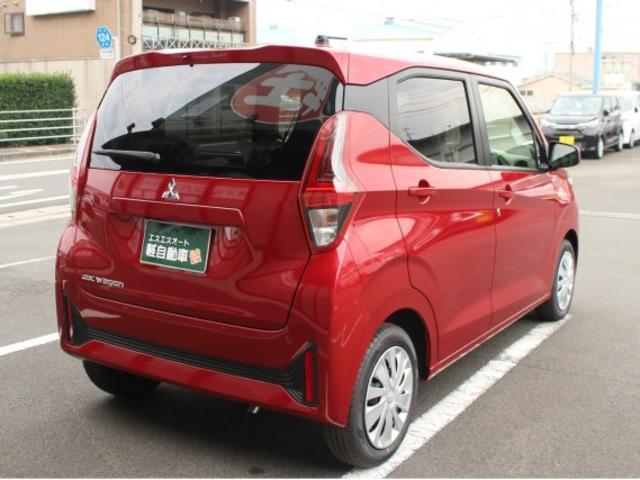 ｅＫワゴン Ｍ　届出済未使用車・禁煙車・保証あり・衝突軽減ブレーキ付・キーレスエントリー・シートヒーター・バックカメラ・バックモニター付ルーム・オートライソ・アイドリングストップ付（2枚目）