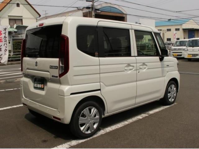 スペーシア ハイブリッドX 届出済未使用車・禁煙車・保証あり・衝突軽減ブレーキ・プッシュスタート・LEDヘッドライト・両側電動スライドドア・シートヒーター・オートライト・オートエアコン(3枚目)