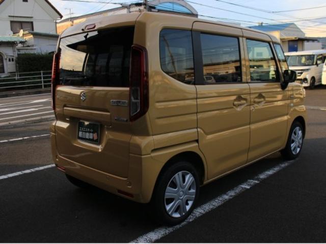 スペーシア ハイブリッドG 届出済未使用車・禁煙車・保証あり・衝突軽減ブレーキ付・プッシュスタート・LEDヘッドライト・オートライト・オートエアコン・両側スライドドア・アイドリングストップ付(3枚目)