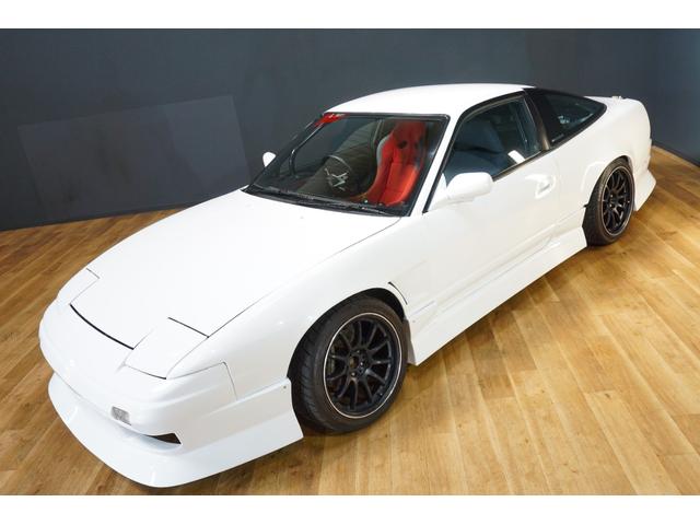 １８０ＳＸ タイプＩＩ　車高調　前置きインタークーラー　５穴　社外マフラー　社外フルエアロ　前後ワイドフェンダー　社外１７インチアルミ　ロールゲージ　フルバケ　社外ステアリング　スピンターンノブ（12枚目）