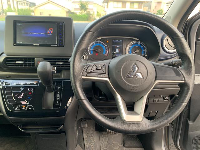 ｅＫクロス Ｔ　ユーザー様買取車　社外ナビ　Ｂｌｕｅｔｏｏｔｈ　バックカメラ　コーナーセンサー　オートエアコン　革巻きハンドル　プッシュスタート　スマートキー　ＥＴＣ　ＬＥＤヘッドライト　フォグ　純正ＡＷ（16枚目）