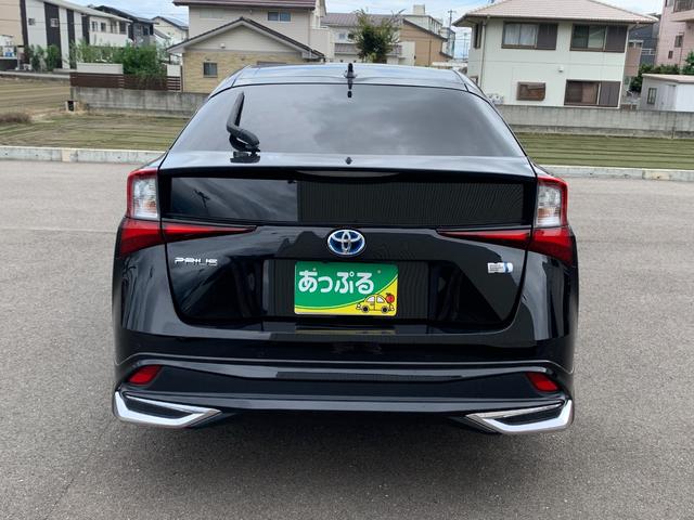 プリウス Ｓ　禁煙車　純正ナビ（ＢＴ／ＦＭ／ＡＭ／ＴＶ）バックカメラ　社外ステアリング　クルコン　ステリモ　前後ドラレコ　オートライト　ＥＴＣ　車線逸脱　Ｐスタート　モデリスタエアロ　社外１８インチホイール（7枚目）