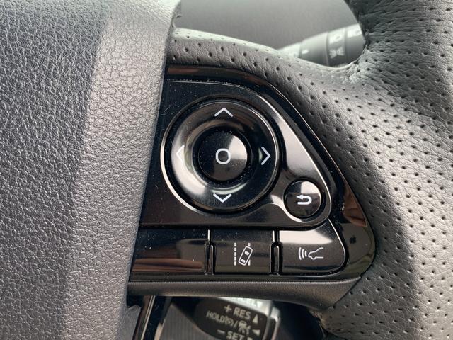 プリウス Ｓ　禁煙車　純正ナビ（ＢＴ／ＦＭ／ＡＭ／ＴＶ）バックカメラ　社外ステアリング　クルコン　ステリモ　前後ドラレコ　オートライト　ＥＴＣ　車線逸脱　Ｐスタート　モデリスタエアロ　社外１８インチホイール（19枚目）