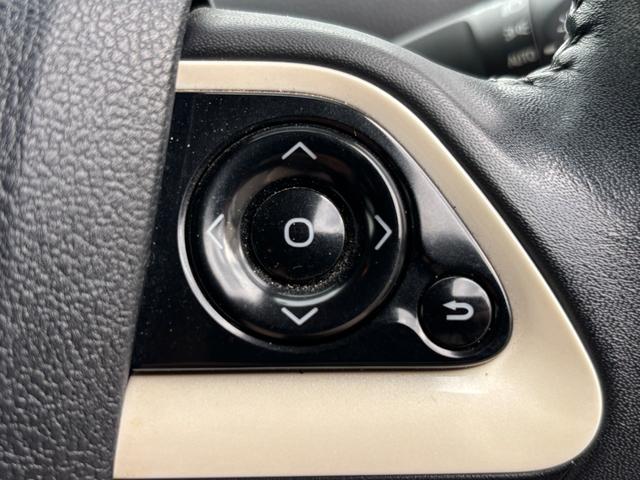 プリウス Ｓ　社外ナビ（ＢＴ／ＦＭ／ＡＭ／ＴＶ）バックカメラ　バックカメラ　革巻きハンドル　ステリモ　オートライト　オートエアコン　プッシュスタート　ＥＴＣ　横滑り防止　電格ミラー　マット　バイザ（32枚目）