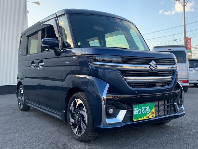 スペーシアカスタム ハイブリッドＸＳターボ　純正９インチナビ（ＴＶ／ＢＴ／ＦＭ／ＡＭ）　アラウンドビューモニター　両側パワスラ　ステアリレーダーブレーキサポート　ＨＩＤヘッドライト　シートヒーター　片側パワースライドドア　ＥＴＣ　コーナーＳ（8枚目）