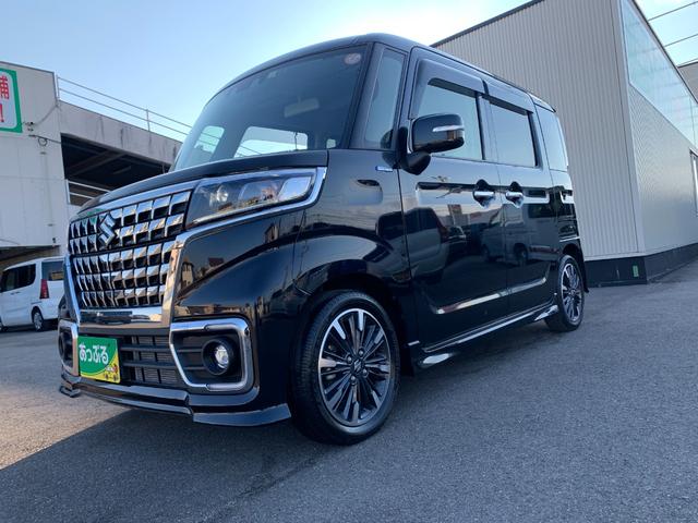 スペーシアカスタム ハイブリッドＸＳ　社外ナビ　フルセグ　Ｂｌｕｅｔｏｏｔｈ　革巻きハンドル　クルコン　ステリモ　オートライト　コーナーセンサー　デュアルカメラ　ＬＥＤヘッドライト　ヘッドアップディスプレイ　衝突軽減　両側パワースライド（4枚目）