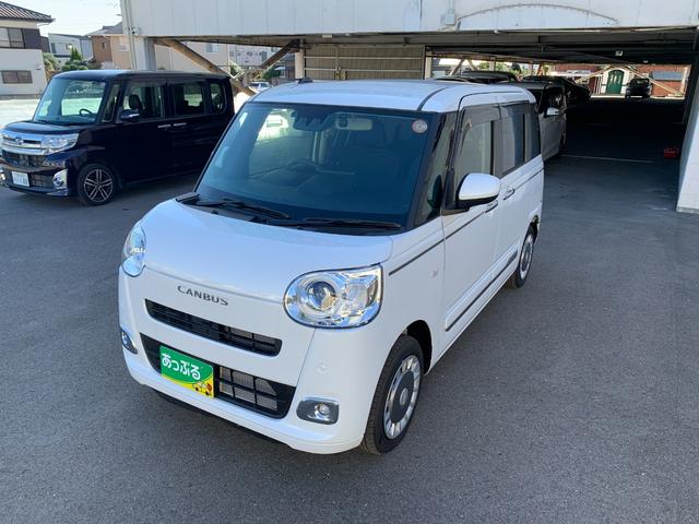 ムーヴキャンバス セオリーＧ　９インチディスプレイオーディオ（ＴＶ／ＣＤ／ＢＴ／ＦＭ）バックカメラ　両側パワースライド　ＥＴＣ　前席シートヒーター　コーナーセンサー　衝突軽減　アイドリングストップ　ステリモ　オートエアコン（3枚目）