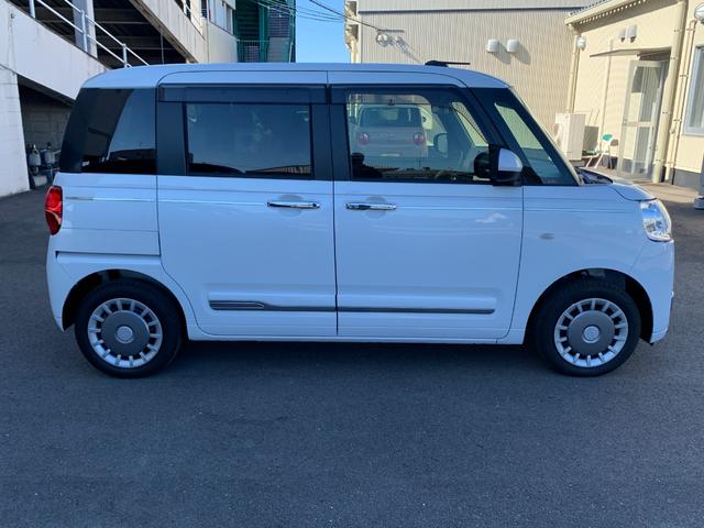 ムーヴキャンバス セオリーＧ　９インチディスプレイオーディオ（ＴＶ／ＣＤ／ＢＴ／ＦＭ）バックカメラ　両側パワースライド　ＥＴＣ　前席シートヒーター　コーナーセンサー　衝突軽減　アイドリングストップ　ステリモ　オートエアコン（9枚目）