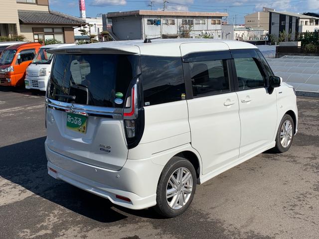 ソリオ 社外ナビ(BT/FM/AM/TV) 前席シートヒーター アイドリングストップ コーナーセンサー 片側パワースライド 横滑り防止 ドラレコ ETC ステリモ クルコン デュアルカメラセンサーブレーキ(10枚目)