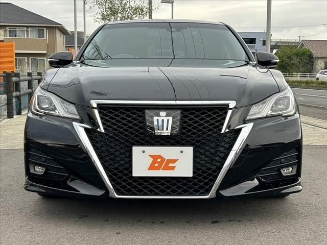 クラウンハイブリッド アスリートS 後期 禁煙車 ムーンルーフ プリクラ レーダークルーズ 黒革シート Pシート シートヒータークーラー 純正ナビ フルセグ BT DVD Bカメラ スマートキー FRドラレコ ETC オートLED OP(9枚目)