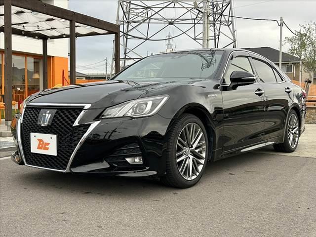 クラウンハイブリッド アスリートS 後期 禁煙車 ムーンルーフ プリクラ レーダークルーズ 黒革シート Pシート シートヒータークーラー 純正ナビ フルセグ BT DVD Bカメラ スマートキー FRドラレコ ETC オートLED OP(10枚目)