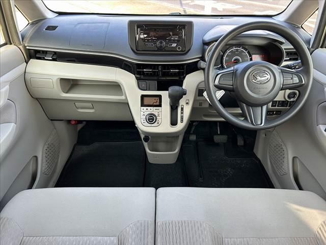 ムーヴ X SAIII 禁煙車 車検整備付 後期 オートハイビーム オートライト ETC アームレスト シートヒーター Aストップ 電格ミラー 純正CD チルトステア シートリフター Pガラス ベンチシート マット(2枚目)