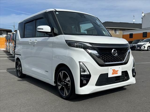 ルークス ハイウェイスター Gターボプロパイロットエディション 禁煙車 車検整備付 エマブレ プロパイロット アラビュー 両電スラ 茶コンビシート サーキュレーター Rロール 電子P Aブレーキホールド オートLED スマートキーX2 純正15AW チルトステア(8枚目)