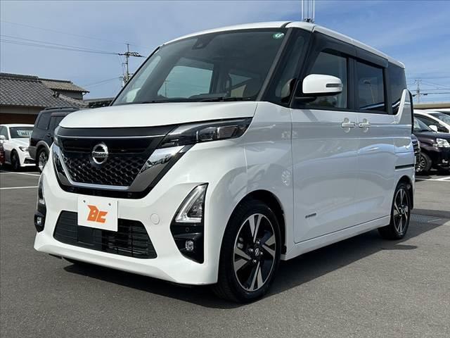 ルークス ハイウェイスター Gターボプロパイロットエディション 禁煙車 車検整備付 エマブレ プロパイロット アラビュー 両電スラ 茶コンビシート サーキュレーター Rロール 電子P Aブレーキホールド オートLED スマートキーX2 純正15AW チルトステア(10枚目)