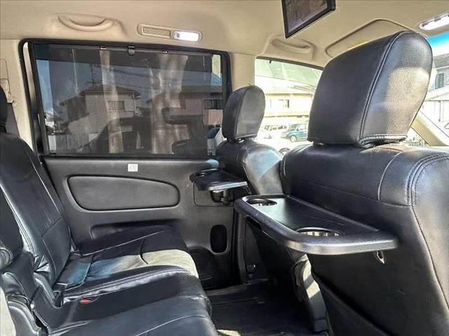 セレナ 後期 両電スラ エマブレ アラビュー フリップダウンM 純正SDナビ フルセグ BT DVD クルコン ETC スマートキーX2 オートLED 外ウッドコンビ 社外17AW レザー調シート Rフィルム(27枚目)