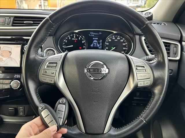 エクストレイル 20Xt エマージェンシーブレーキパッケージ Pアシスト クルコン Pバックドア オートLED アラビュー 純正SDナビ フルセグ BT ステリモ ETC スマートキー2 ルーフレール 純正17AW チルトステア シートリフター Fシートヒーター(6枚目)