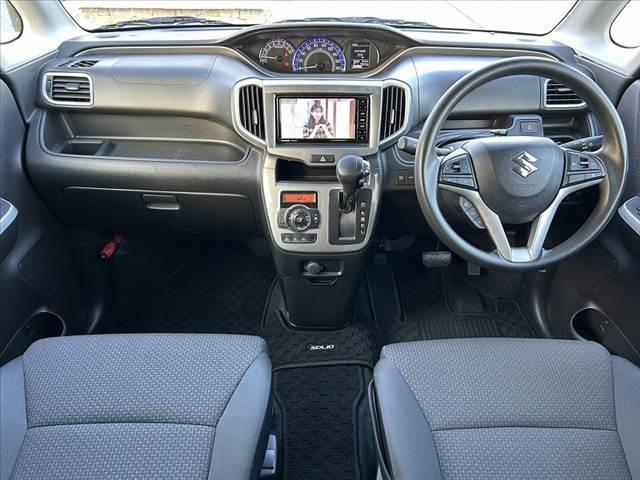 ソリオ ハイブリッドＭＸ　後期　禁煙車　車検整備付　セーフティサポート　Ａクルコン　Ａハイビーム　Ｒセンサー　純正ＳＤナビ　フルセグ　ＢＴ　ＤＶＤ　ステリモ　Ａストップ　スマートキーＸ２　シートヒーター　オートライト（2枚目）