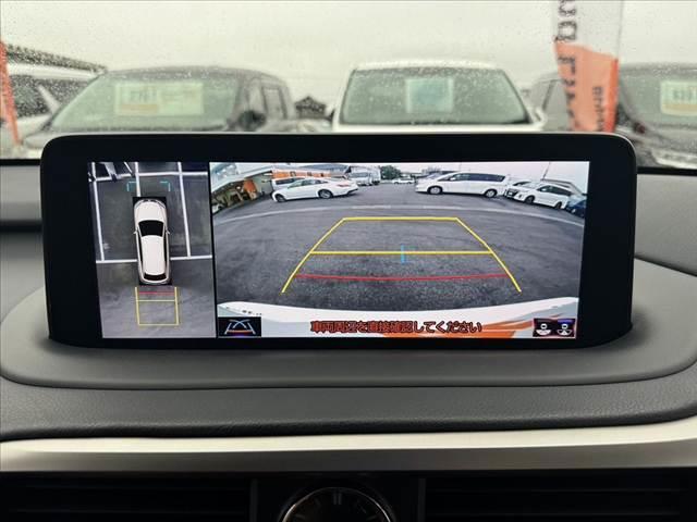 RX RX450h Fスポーツ 禁煙車 ムーンルーフ マクレビ パノラマM 赤革シート FRシートヒーター FシートクーラーPシート 3眼LED FRドラレコ ETC スマートキー Pバックドア Pガラス Aクルコン 純正ナビ(4枚目)